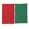 Hello Honey® 28" Red & Green Cotton Waffle Weave Tea Towel Set